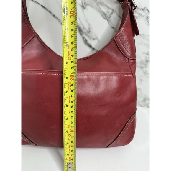 Vintage Y2K Coach F10280 Hamilton Leather Hobo Bag Red V Rare - Picture 13 of 15